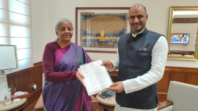 BJP State President CP Joshi met Finance Minister Nirmala Sitharaman