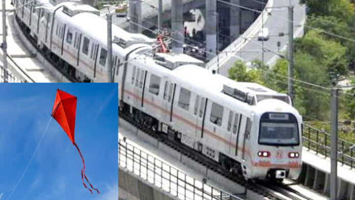 Appeal: Kite flying around metro rail lines - risk to life