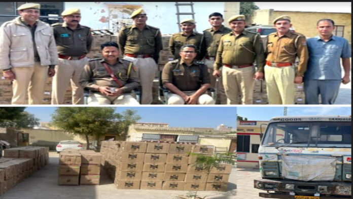 English liquor worth Rs 60 lakh seized from parked truck trailer ​