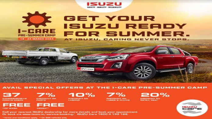 Isuzu Motors India to launch ‘Isuzu I-Care Pre-Summer Camp’ across India