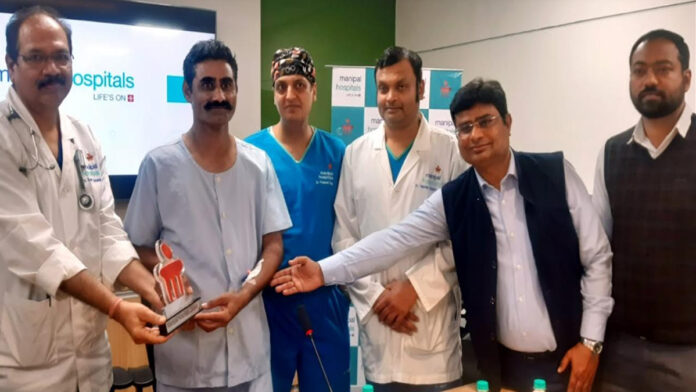 Manipal's team of doctors succeeded in saving Narendra by treating him for nine consecutive days.