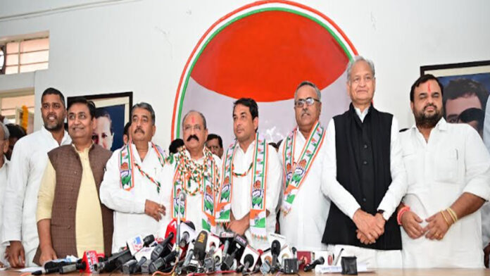 Prahlad Gunjal, a two-time MLA from BJP, joined the Congress Party along with hundreds of his supporters.