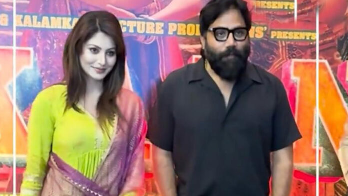 Urvashi Rautela and Dr. Sandeep Reddy seen together at the trailer launch of the film Dukaan