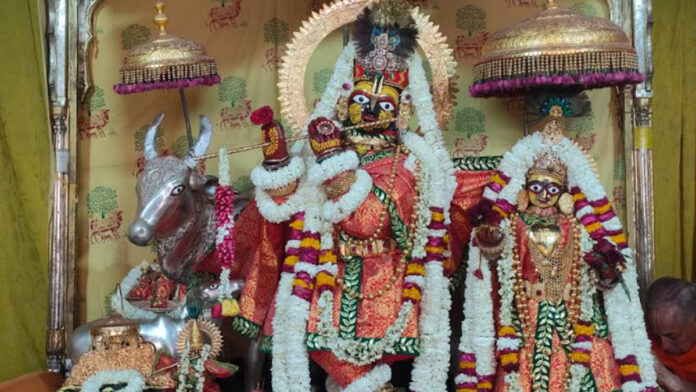 Special tableaux decorated in temples on Papamochani Ekadashi