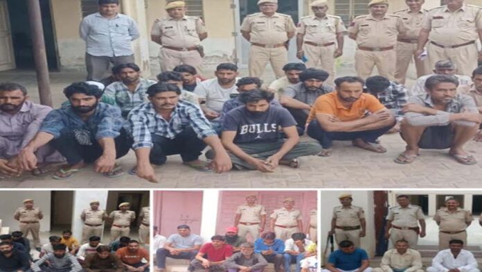 Churu police crackdown on criminals under Operation Vajra Prahar