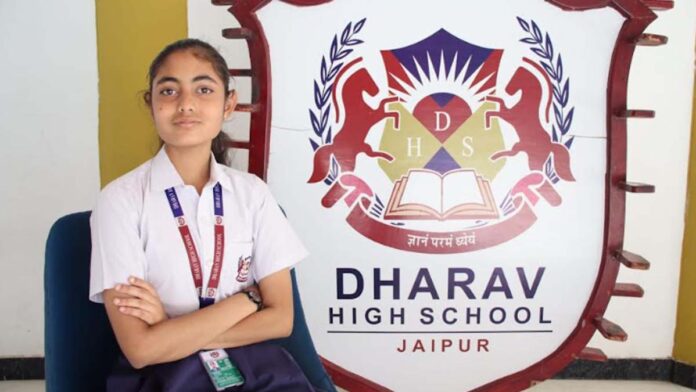 Dharv High School celebrates Kunjal Aggarwal's remarkable achievement as Jaipur City topper