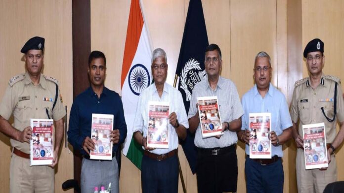 Director General of Police Sahu released IO Handbook and Investigation Flow Chart Poster.