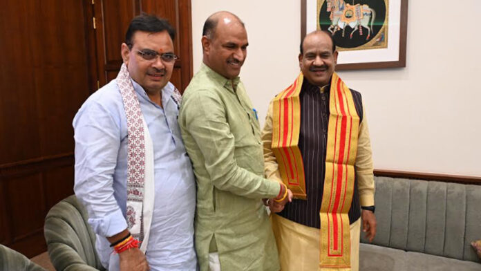 BJP state president CP Joshi congratulated Om Birla on being elected Lok Sabha Speaker