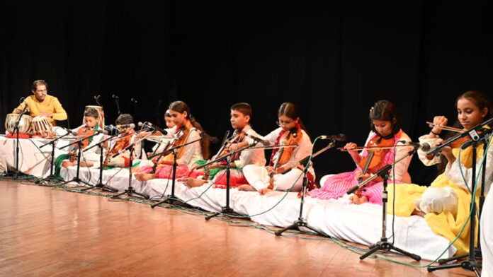 Children gave a wonderful presentation of the beauty of music