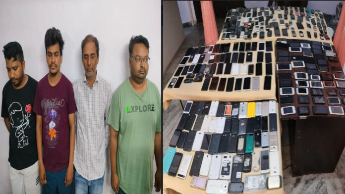 The gang that broke the locks of smart phones and changed their IMEI numbers was caught by the police