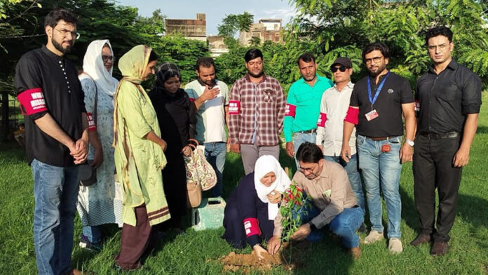 Planted trees in the Ghat Gate Covid cemetery in memory of Hazrat Imam Hussain