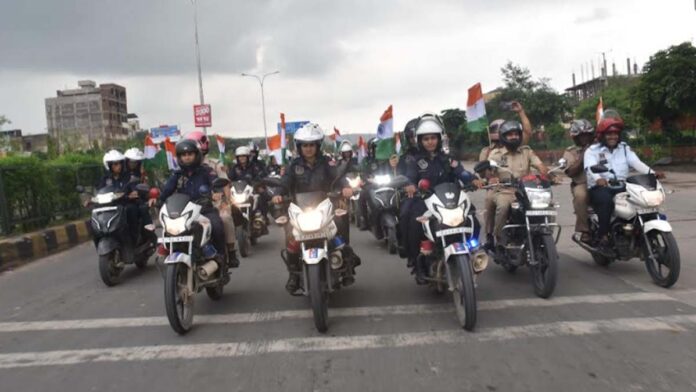 Jaipur Police Commissioner flagged off the “Har Ghar Tiranga Abhiyan” motorcycle rally