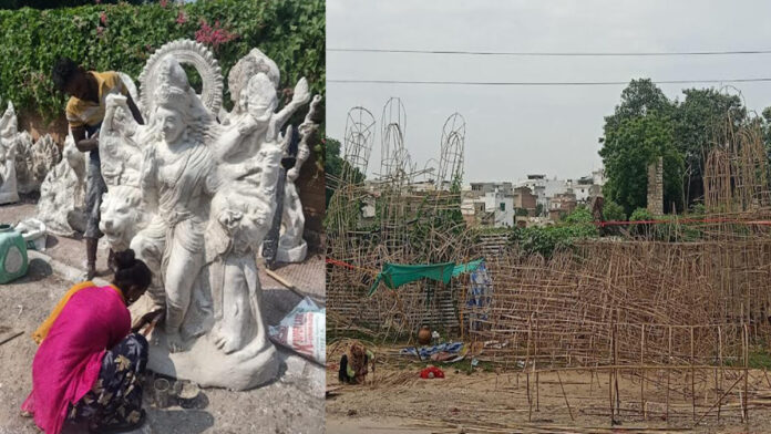 Maa Durga and Ravana started taking shape in Jaipur