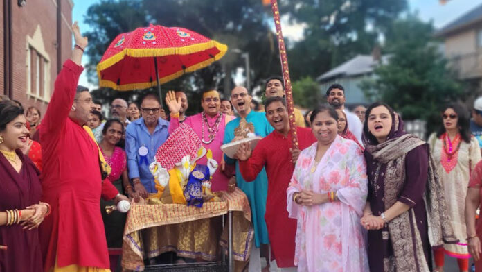 Ganpati Bappa Morya echoed in Sanatan temple in America