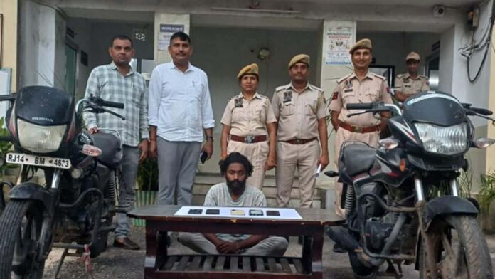 The miscreant who stole the two-wheeler was caught by the police