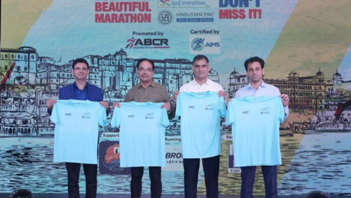 Event Poster and Race Day Jersey Launch of Vedanta Zinc City Half Marathon organised by Hindustan Zinc