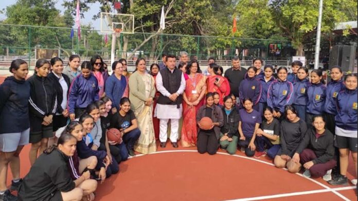 International level basketball court inaugurated at Maharani College