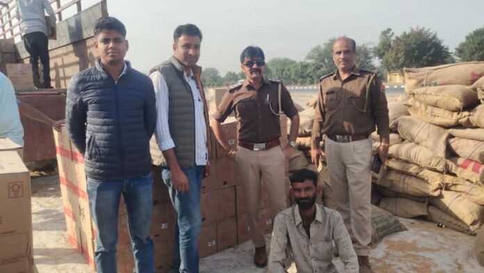 Huge quantity of illegal liquor recovered, truck along with 601 cartons of illegal liquor seized